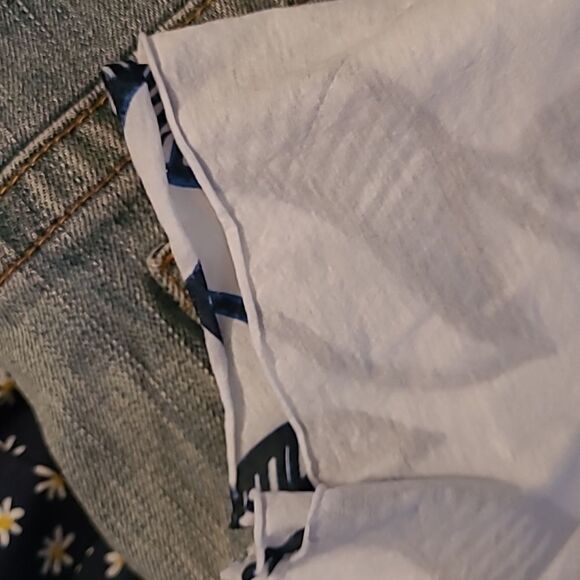 SCOTCH & SODA REVERSE PATTERN WHITE NAVY BLUE FLORAL TSHIRT TOP S SMALL - Picture 8 of 9